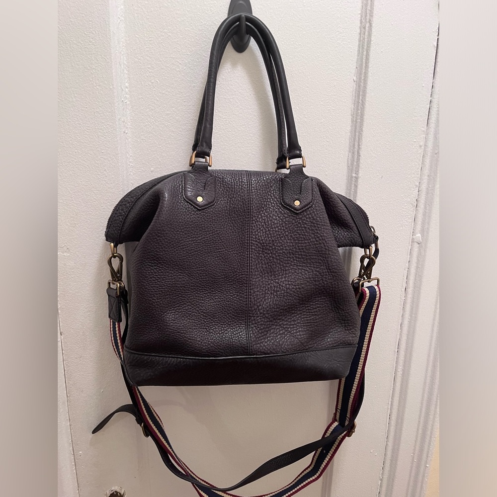 Madewell Berliner satchel in grey NWT fabric strap included